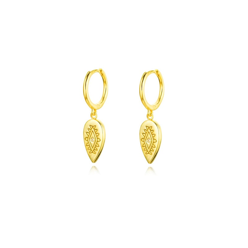 Buy Culturesse Irena Gold Vermeil Evil Eye Earrings - MyDeal