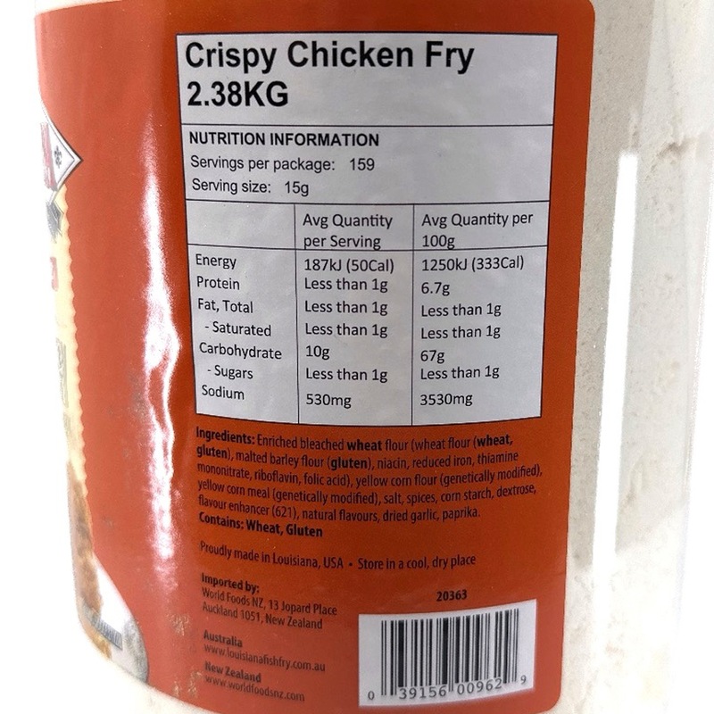 Buy Louisiana Crispy Seasoned Chicken Fry Batter Mix 2.38kg MyDeal
