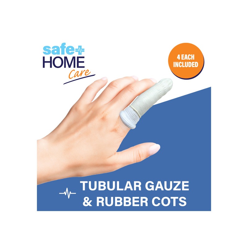 Buy Safe Home Care 4 x Tubular Gauze & Rubber Finger Cots MyDeal