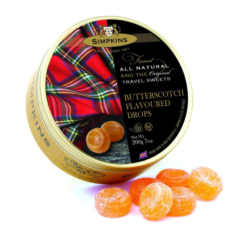 Buy Simpkins Butterscotch Flavoured Drops 200g Tin Sweets Candy Lollies