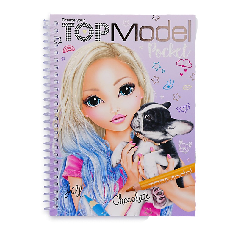 Buy Top Model Pocket Colouring Book Jill and Chocolate MyDeal