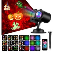 16 Patterns Projector 12W RGBW LED Double Tube Water Waves Lamp Christmas Projection Light