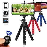 Remote Control Flexible Mobile Phone Holder Tripod Octopus Bracket for Cell Phone and Camera Selfie Stand