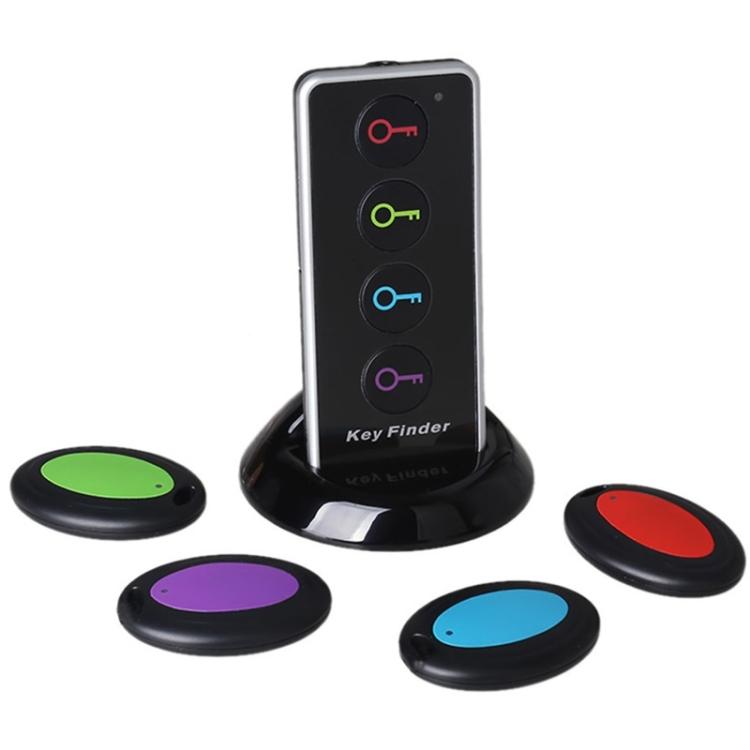 Smart Remote Wireless Key Finder with LED Flashlight, 1 RF Transmitter and 4 Receivers