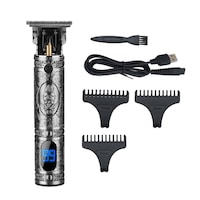 USB Rechargeable Cordless Hair and Beard Trimmer with LCD Display
