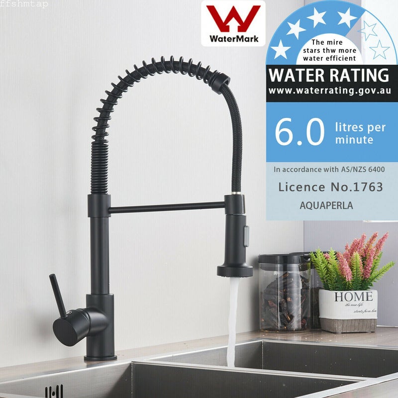 2022 Matte Black pull out with spray function spring kitchen mixer tap
