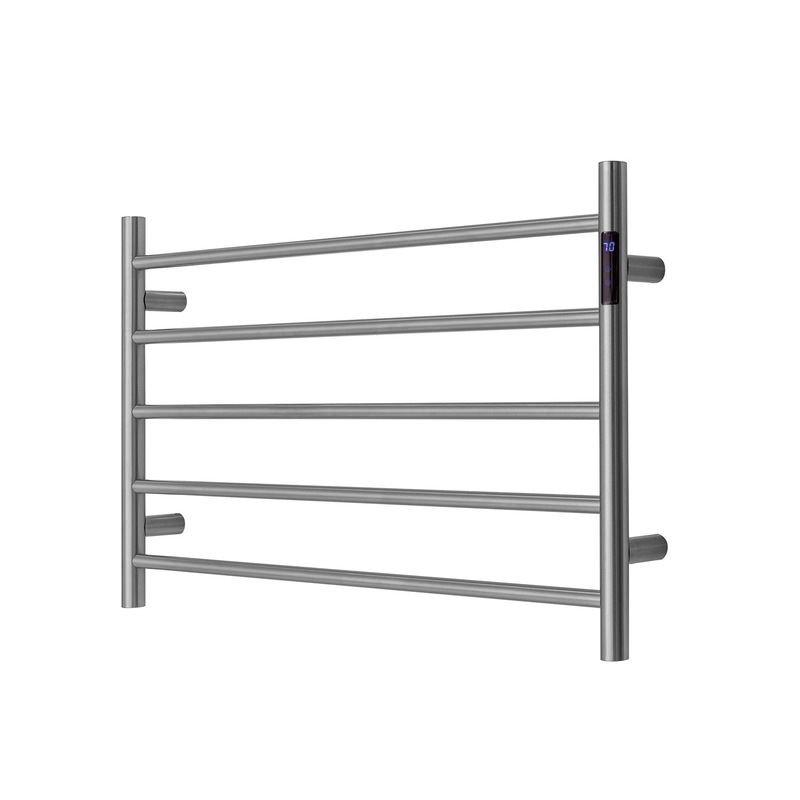 Buy Brushed Nickel stainless steel Heated Towel Rail rack Round AU 510