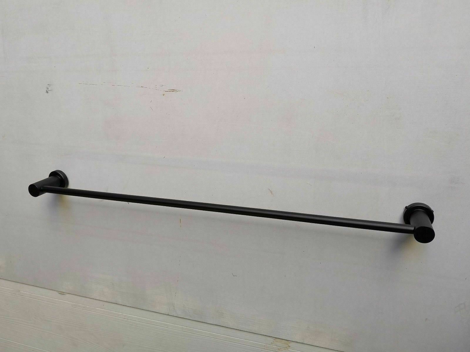 Matte Black hard wired Heated Towel Rail rack Round AU standard SINGLE bar 850mm