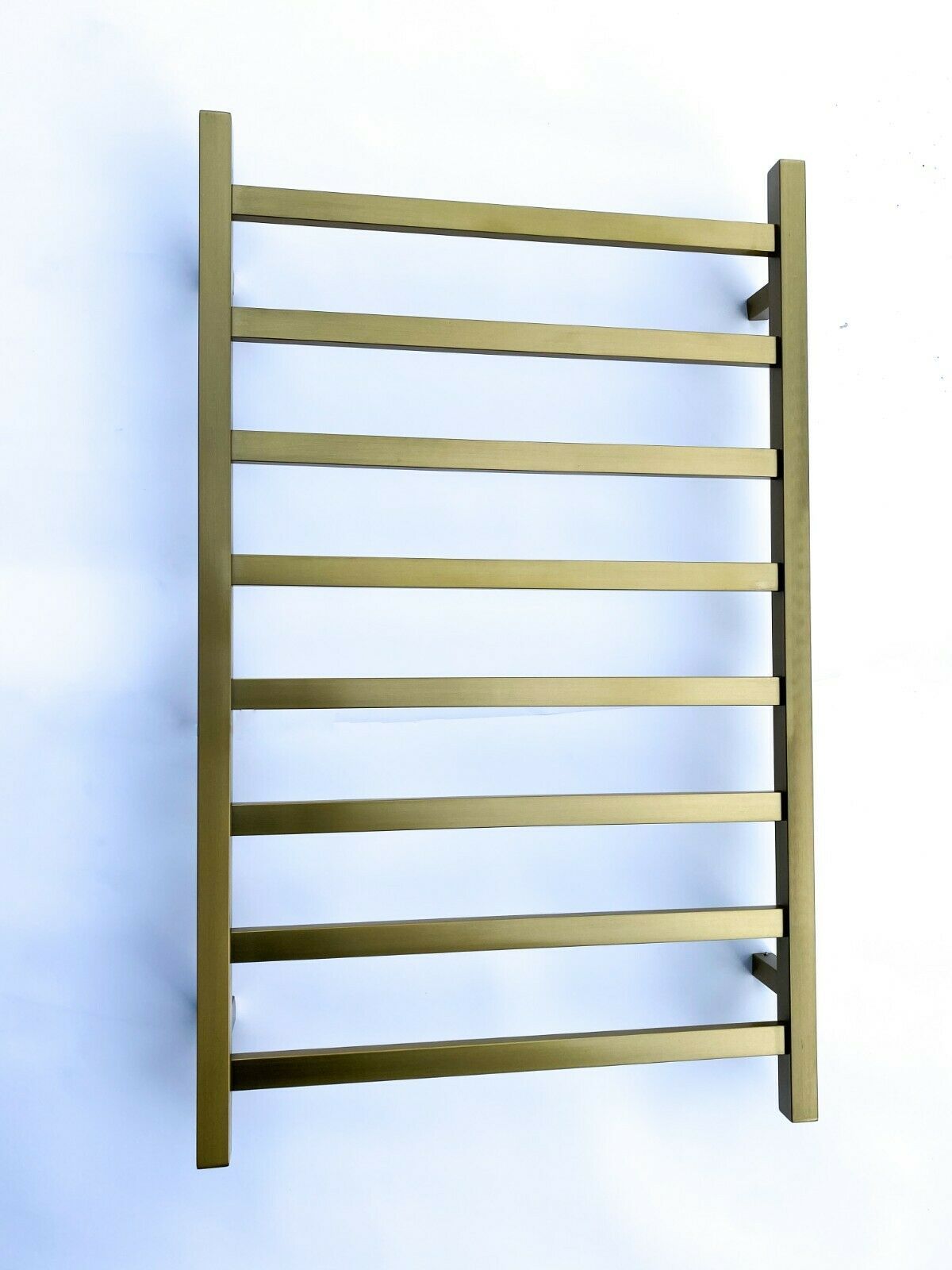 New Square Burnished Brass Gold Copper Chrome NON Heated Towel Rail rack 8 bar
