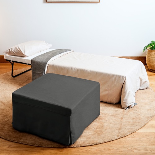 Foldlux Ottoman Folding Guest Bed Sofa w Slip Cover & Castors (Imperial