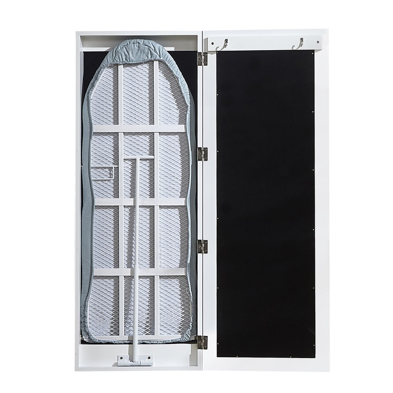 Buy Cadi Wall Mounted Hide Away Ironing Board with Mirror White