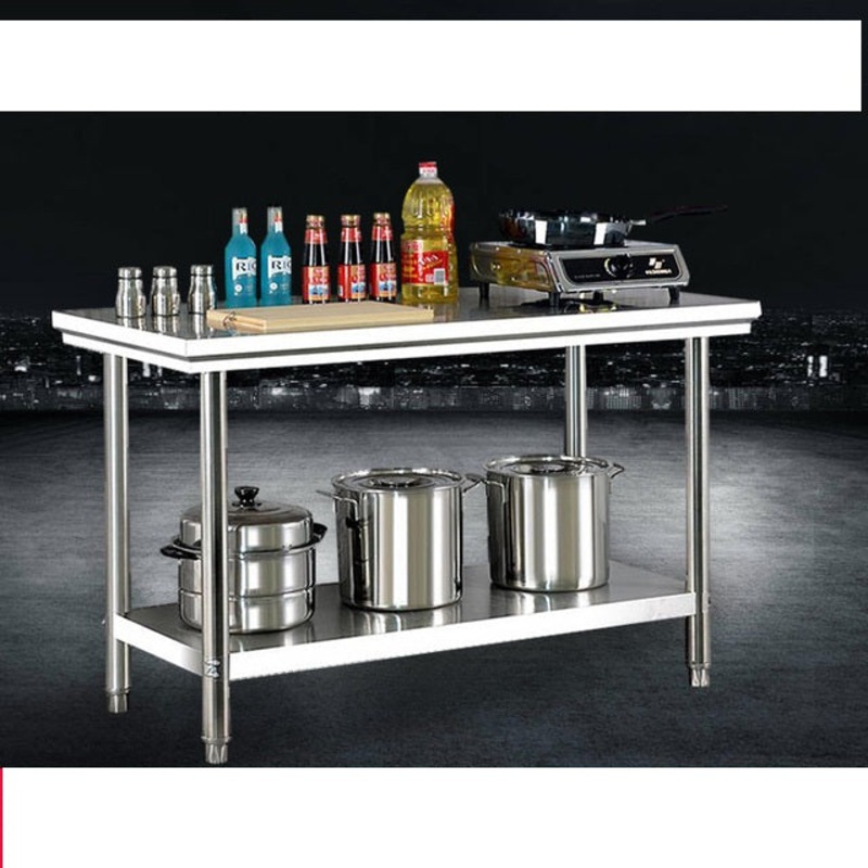 Buy Stainless Steel Kitchen Bench Commercial 120x60x80 cm MyDeal