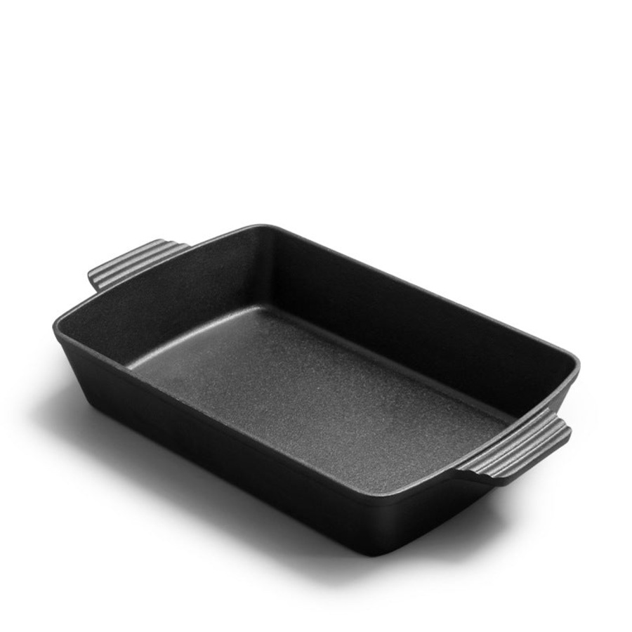 Cast Iron BBQ Grill Pan or Baking Pan Heavy-Duty Uncoated 33 CM