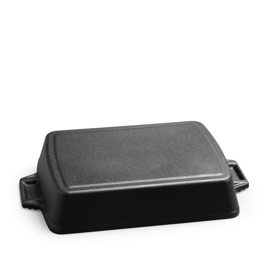 Cast Iron BBQ Grill Pan or Baking Pan Heavy-Duty Uncoated 33 CM
