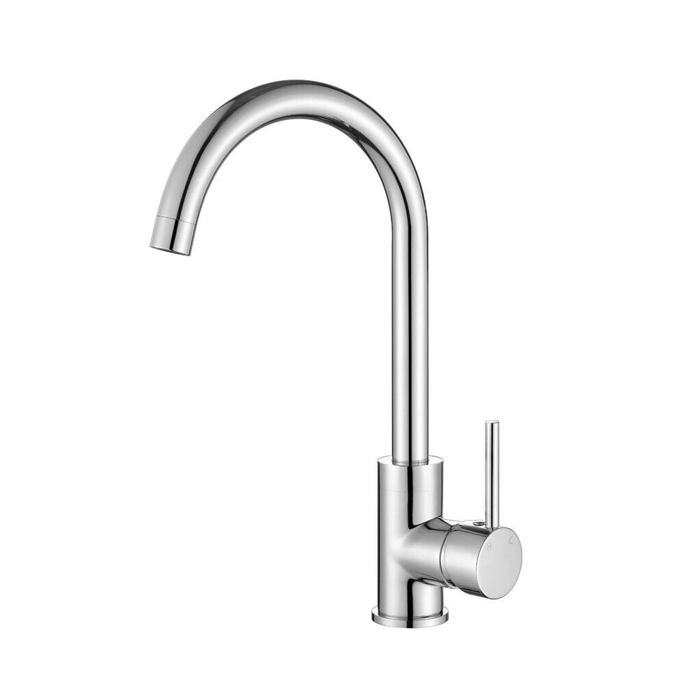 Chrome Finished Kitchen Basin Sink Faucet 360 Swivel Sink Mixer Hot and Cold Water Taps Faucets