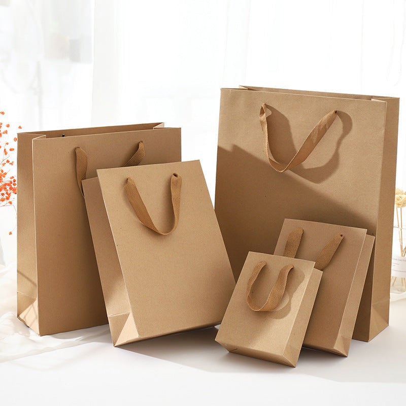 High Quality Kraft Paper Bags 24 , Gift Shopping Carry Craft Brown Bag with Handles (260 GSM)
