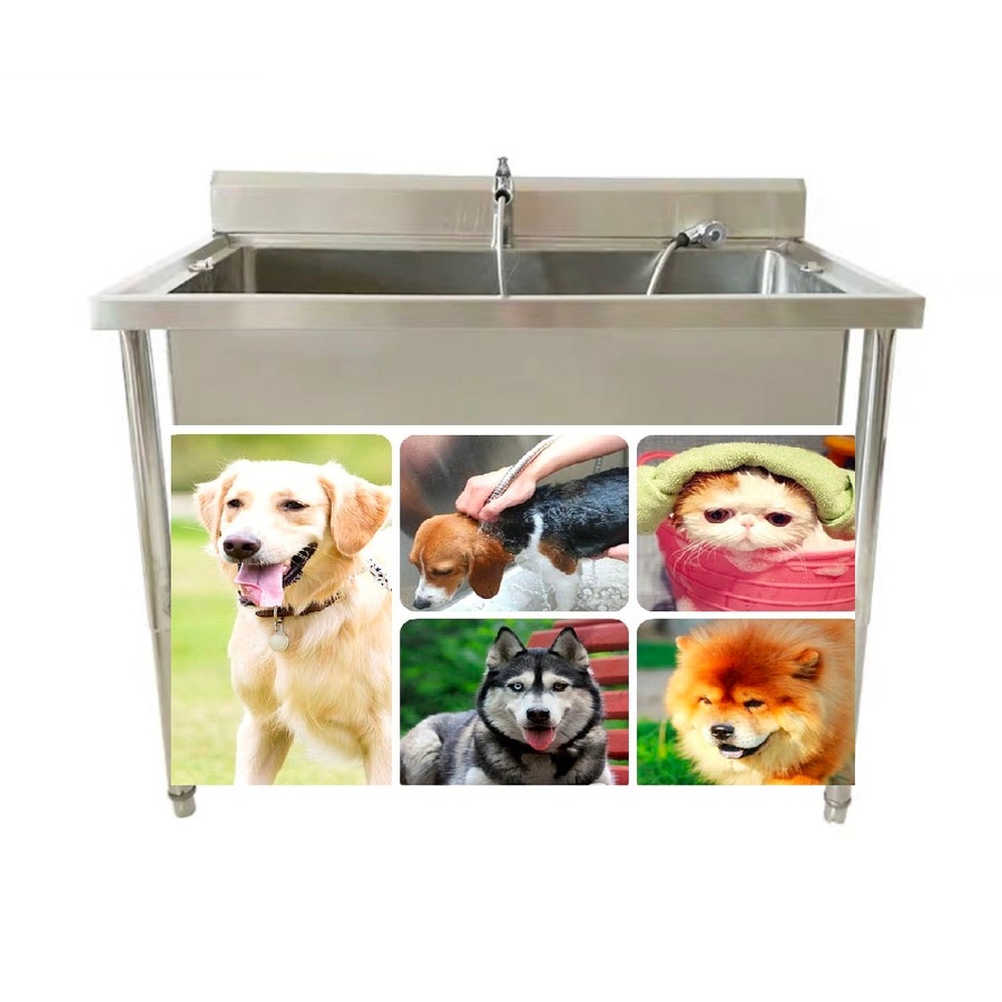 Dog Pet Grooming and Bath Tub Stainless Steel 80 cm Station