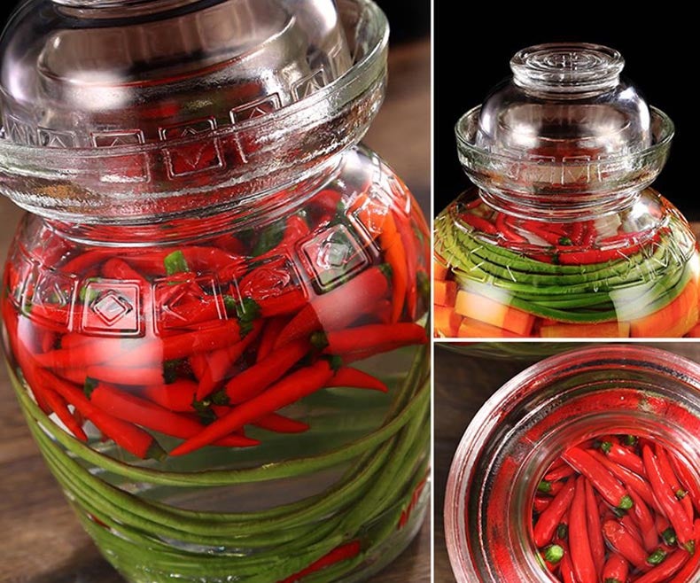 Fermentation Jar Chinese and Korean Pickling Kimchi jar 2.5L to 10L Water Seal