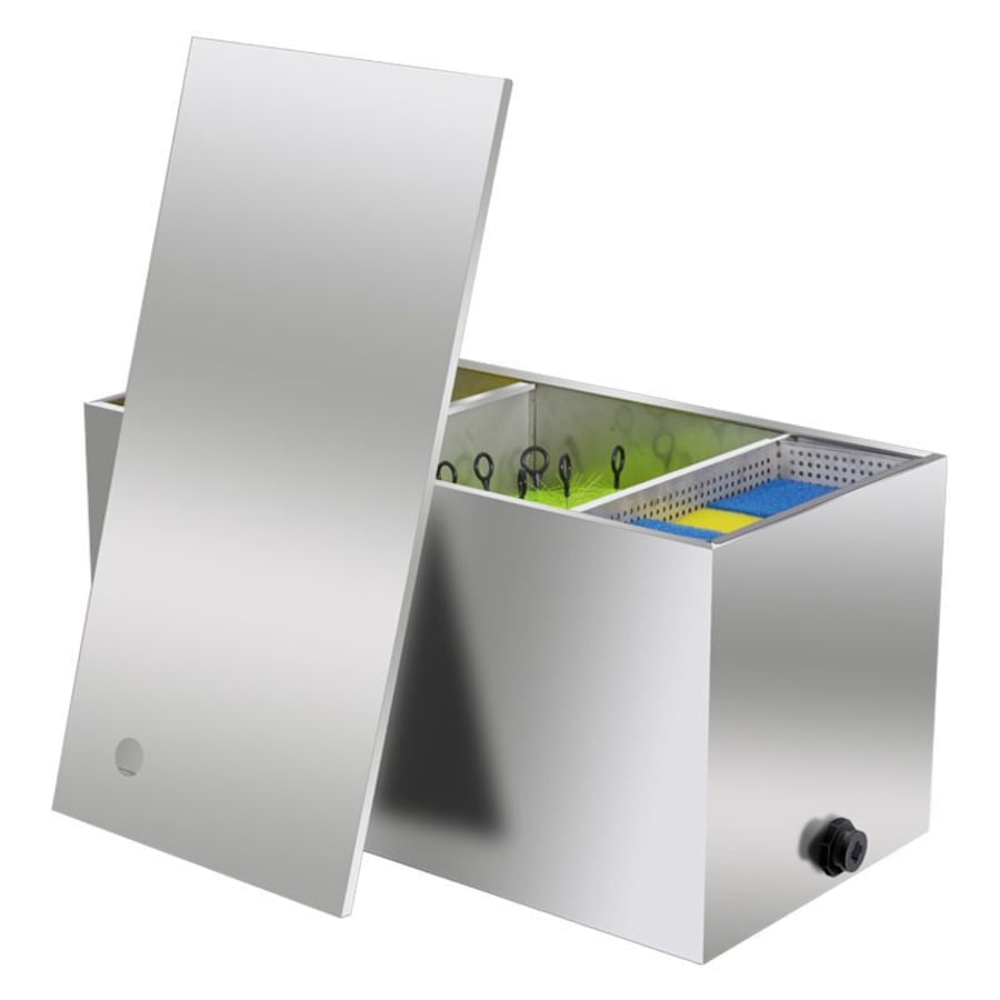 Fish pond gravity filter water stainless steel for 10 cubic meter pond (10,000 Litres Water)