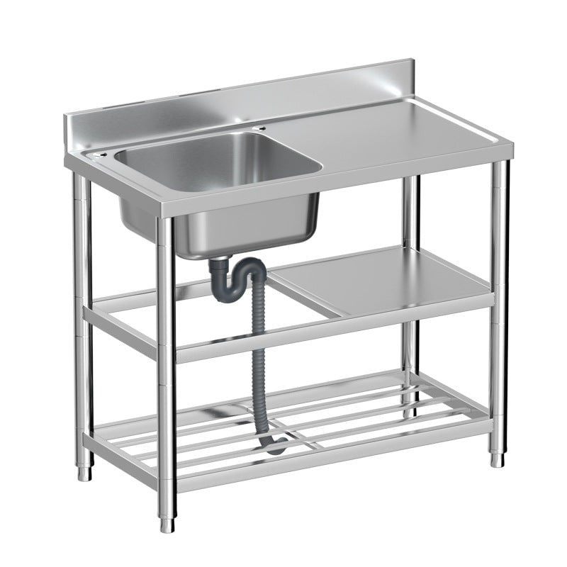 Buy stainless steel bench and sink freestanding 90 x 50 x 80 cm Sink ...