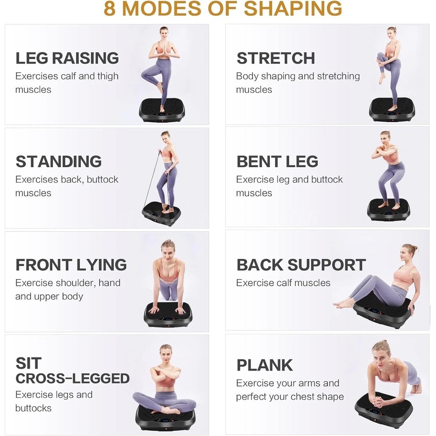 Vibration Platform Exercise Machine Black