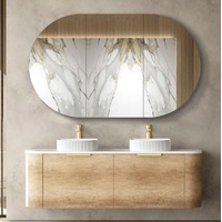 1500mm OTTI Bondi Natural Oak Wall Hung Vanity and Tall Boy and Shaving Cabinet