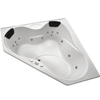 1510*1510*500mm Alcazar Spa Bath Tub 16 Jets Acrylic Drop in Corner