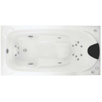 1690/1800*850*515mm Elise Spa Bath Tub 16 jets White Acrylic drop in