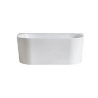 1690*790*600mm/1500*750*600mm/1400*730*600mm White Acrylic Back to Wall Bathtub