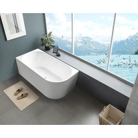 1700*800*600mm/1500*750*600mm White Acrylic Corner Back to Wall Bathtub