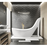 2000*800*1550mm High Heel Shape Gloss White Acrylic Freestanding Bathtub