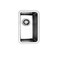 440*240*200mm BK Traditionell 304 Stainless Steel Chrome Square Top Mount / Under Mount Single Bowl Laundry Kitchen Sink