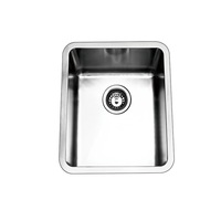 440*380*200mm BK Traditionell 304 Stainless Steel Chrome Square Top Mount / Under Mount Single Bowl Laundry Kitchen Sink