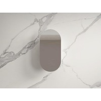 450*900*116mm Infinity METRO Matt Black Glass Plywood Oval Shaving Cabinet