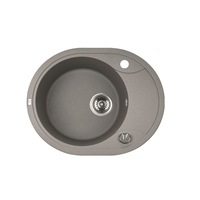 470*580*198mm ACA Laveo Grey Granite Stone Single Bowl with Short Drainer Sink