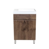 500*250mm Bathroom Vanity Mini MDF Dark Oak Freestanding/Wall Hung With Ceramic Top