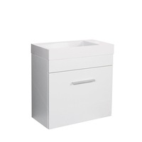 500*250mm Bathroom Vanity Mini MDF Matt White Freestanding/Wall Hung With Ceramic Top