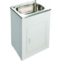 555*455*870mm 35L 304 Stainless Steel Laundry Tub with Metal Cabinet