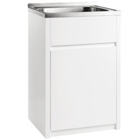 597*495*890mm 45 Litres 304 Stainless Steel Sink with PVC Laundry Tub Cabinet