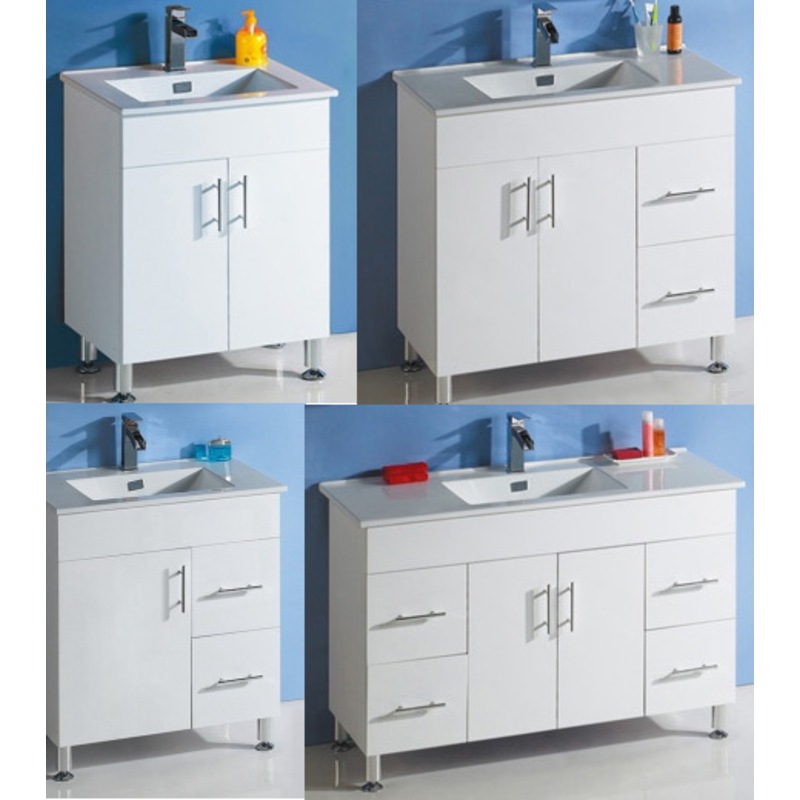 Buy 600-1500*460mm Bathroom Vanity White Freestanding On Legs With ...