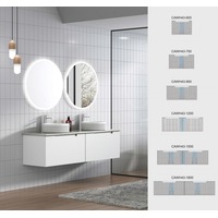 600-1800*460mm*400mm Aulic Perla Mark II Matt White Wall Hung Fluted Vanity
