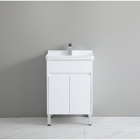 600*480*880mm PVC Laundry Tub Cabinet with Ceramic Laundry Sink