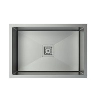 650*450*220mm CJ 304 Grade S/Steel Single Bowl Round Edges Nano Glaze Scratch Resistant Sink