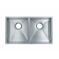 770x450x215mm ACA 1.2mm Handmade Top/Undermount Double Bowls Kitchen Sink