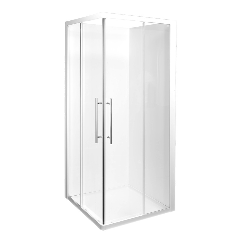 Buy 9001000mm Daintree Chrome Glass Corner Slider Semiframeless