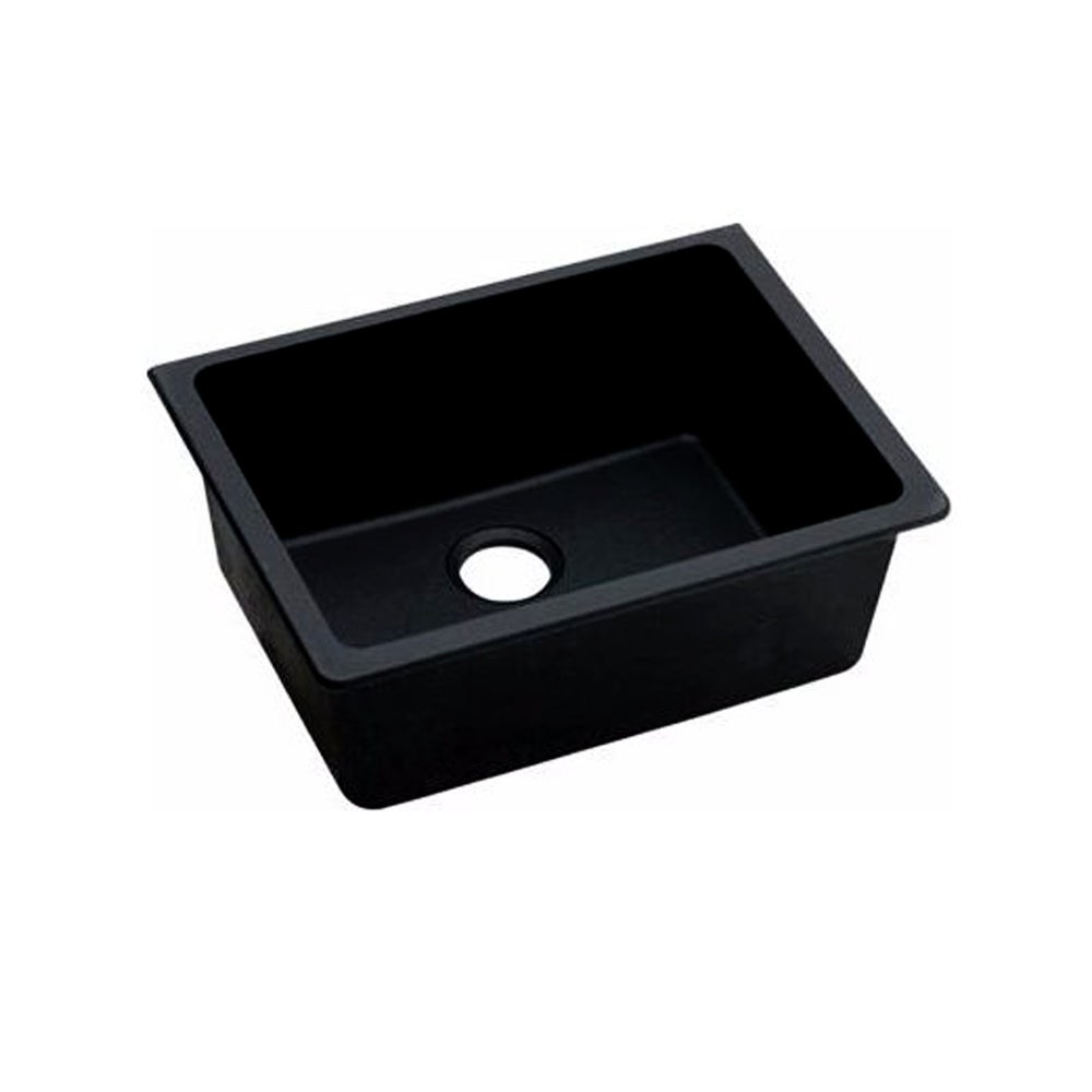 635*470*241mm Matt Black Granite Quartz Stone Undermount Single Bowl Kitchen Sink