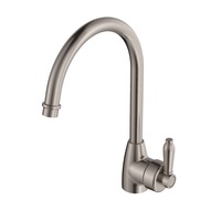 Fienza Eleanor Mordern Vintage Brushed Nickel Solid Brass Gooseneck Sink Mixer