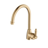 Fienza Eleanor Mordern Vintage Urban Brass Solid Brass Gooseneck Sink Mixer