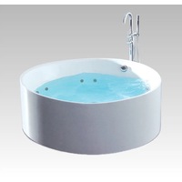 FS19 1350/1400*600mm White Round 12 Jets Acrylic Freestanding Spa Bathtub