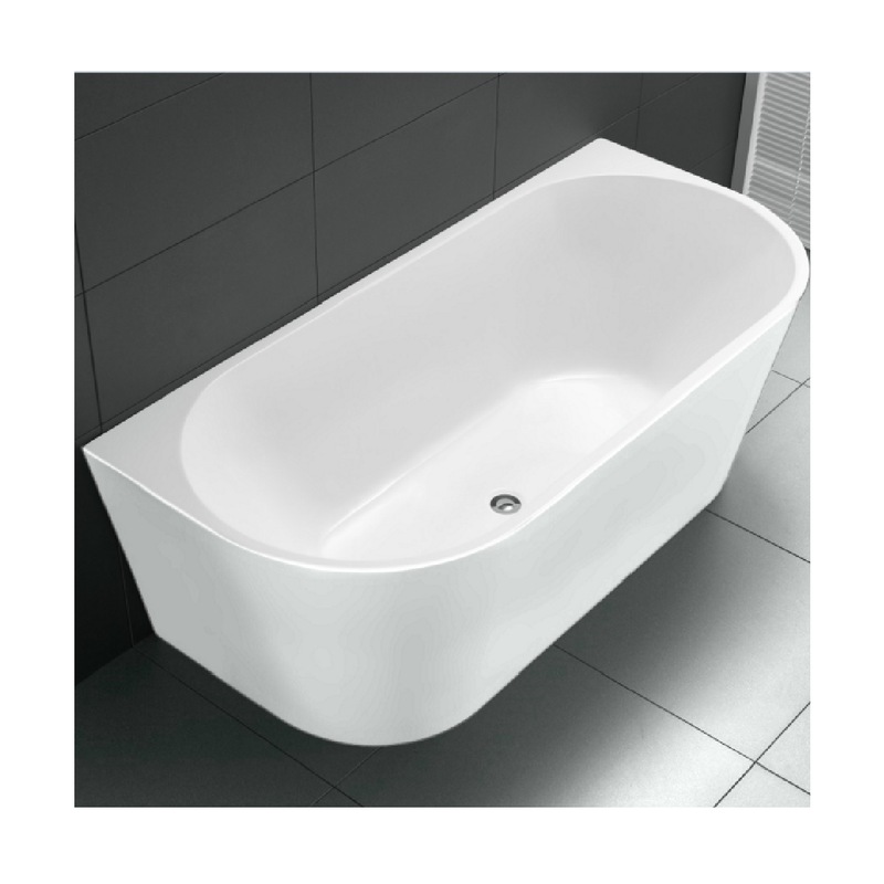 Buy FS36 1500/1700*750/780*600mm Bath Tub White/Black Acrylic back to